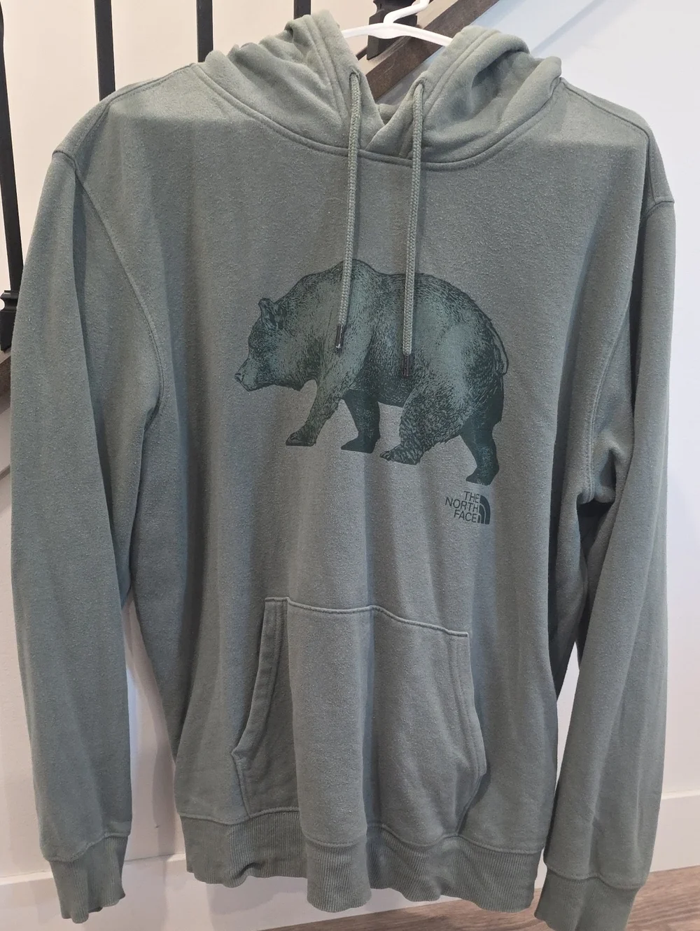 The North Face Men's Sage Green Bear Pullover Hoodie
